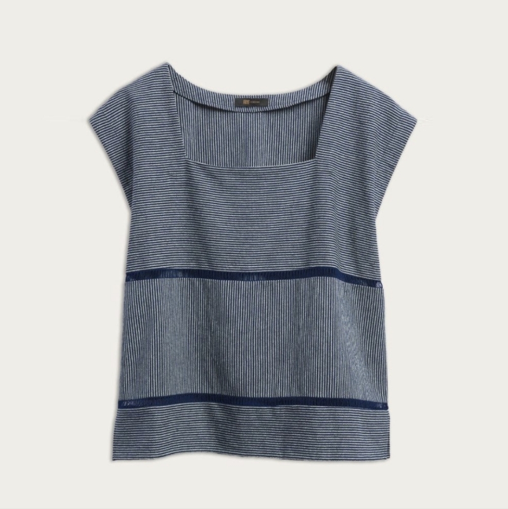 Frye Total Eclipse Railroad Stripe Shell Top - image 1